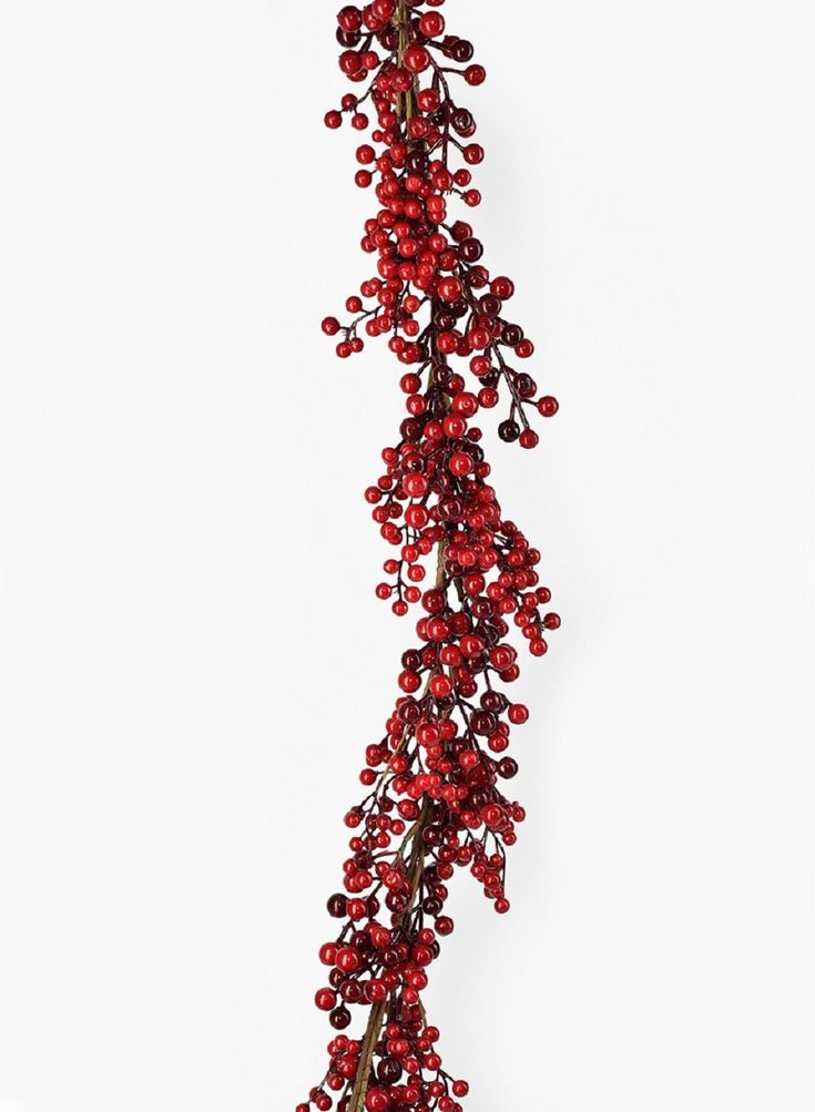 6' Crabapple Cranberry Real Touch Garland