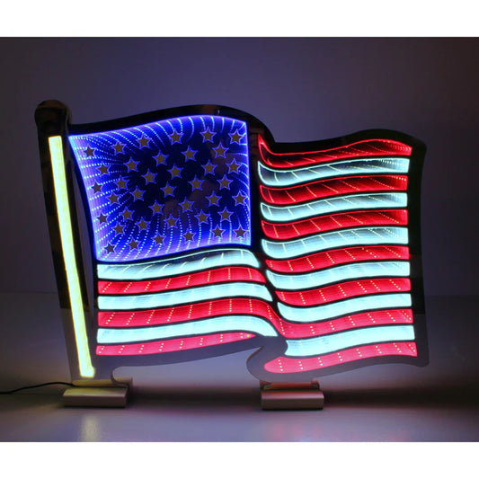 US Flag Infinity LED Light