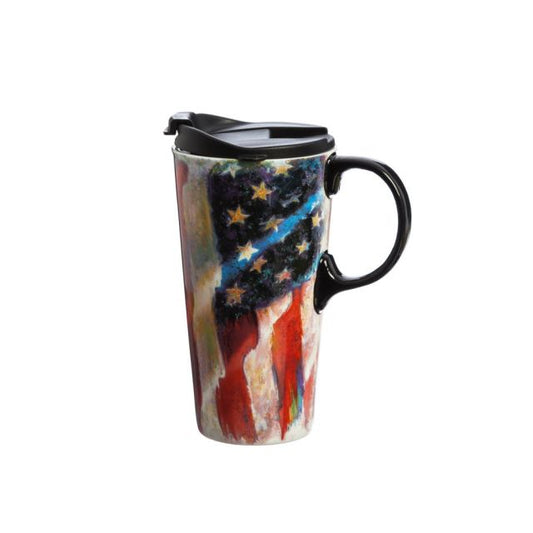 17oz American Flag Travel Cup