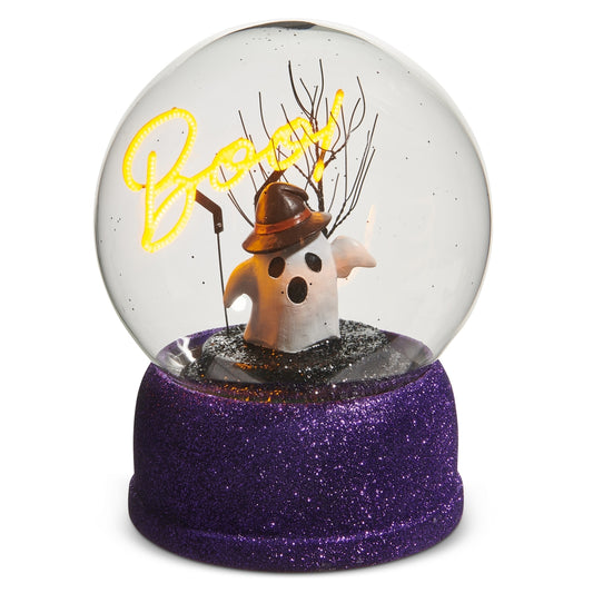 6" Lighted Neon Boo Globe