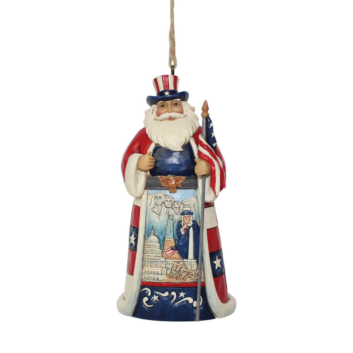 American Santa Jim Shore Ornament Figurine
