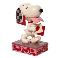 Snoopy Holding Valentine Mail Peanuts Figurine