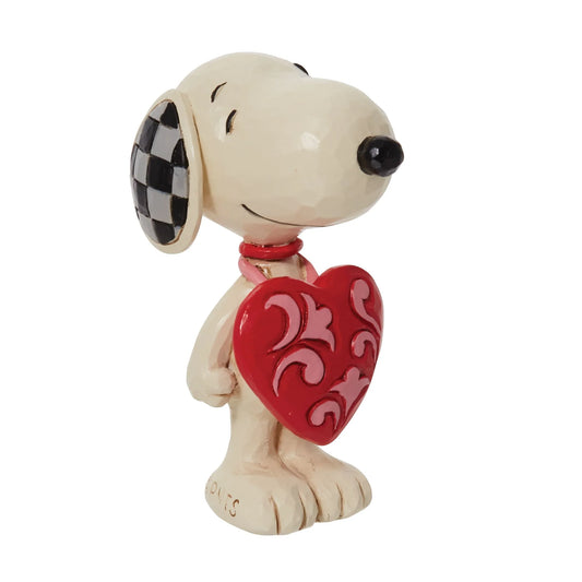 Snoopy wearing Heart Sign Peanuts Figurine