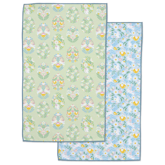 Folk Easter Eggs Dishtowel