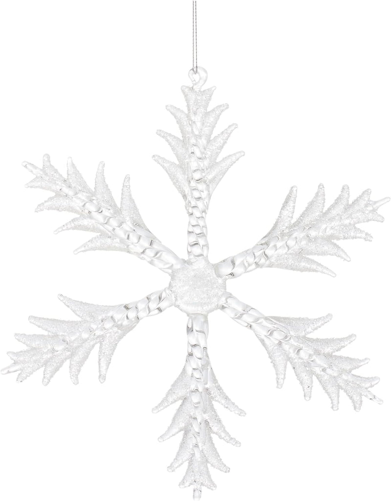 Snowflake Glass Ornament Assorted
