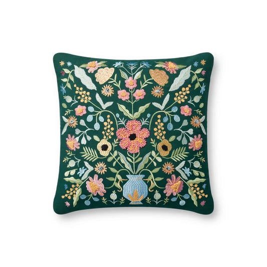 18x18 Gabriella Evergreen Loloi Throw Pillow