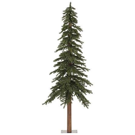 Alpine Natural Christmas Tree with LED Lights Modern Display