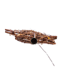 Star Natural Rattan Tree Topper with Lights