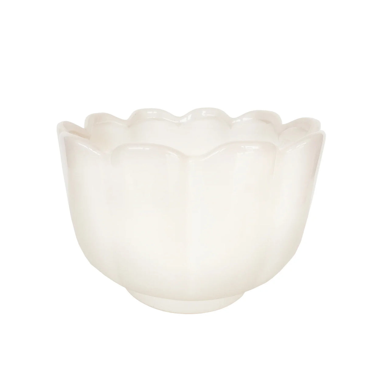 9" White Petal Bowl
