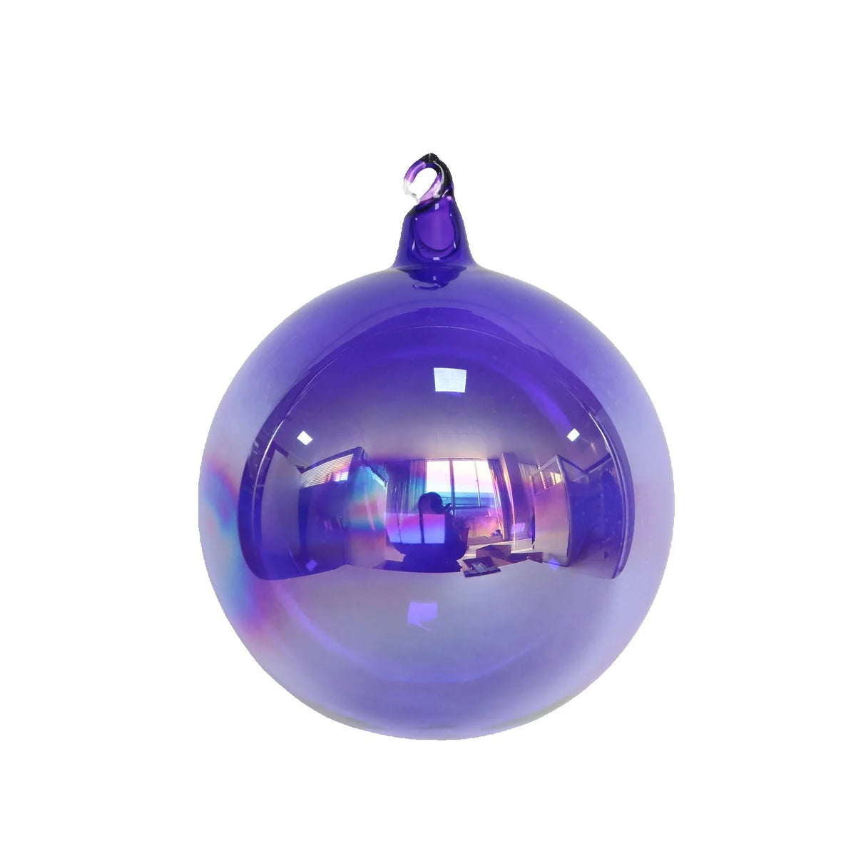 4" Purple Aurora Bubblegum Glass Ornament