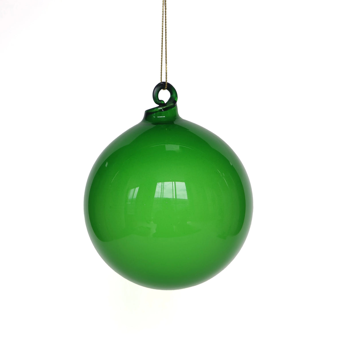 5" Green Bubblegum Glass Ornament