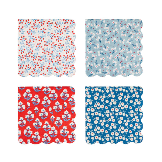 Floral Cocktail Paper Napkin Set