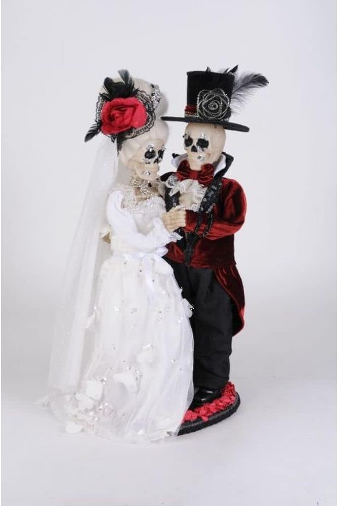 Wedding Skeleton Couple Halloween Figurine