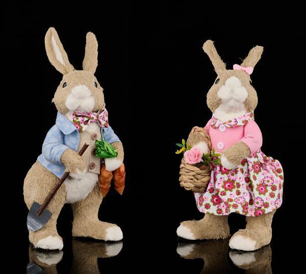 Mr and Mrs Rabbit Set of 2