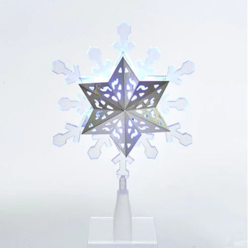 Snowflake Rotating Tree Topper with LED