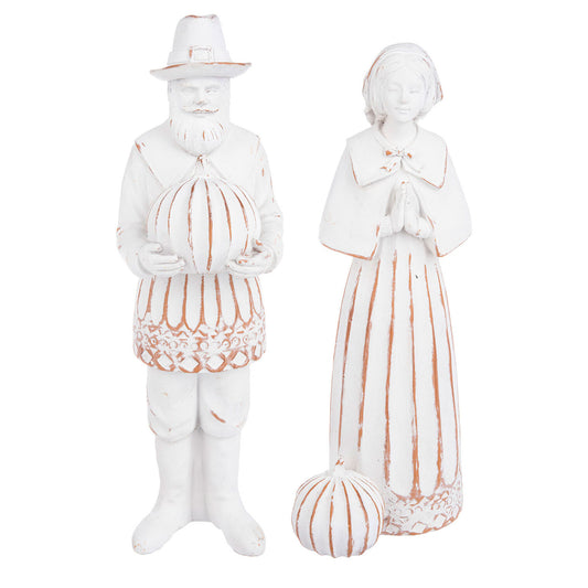 Pilgrim Couple Figurines, Set of 2