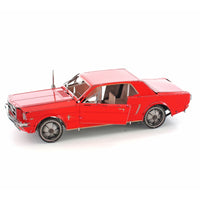 Car 1965 Ford Mustang Red Coupe 3D Metal Model