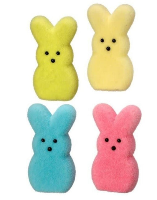 Flocked Bunny Marshmallow Peep Assorted