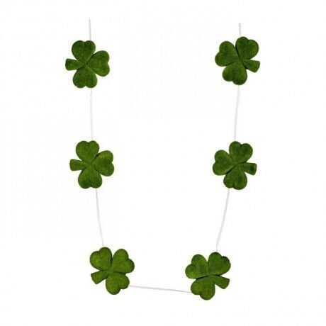 72" Flocked Shamrock Garland