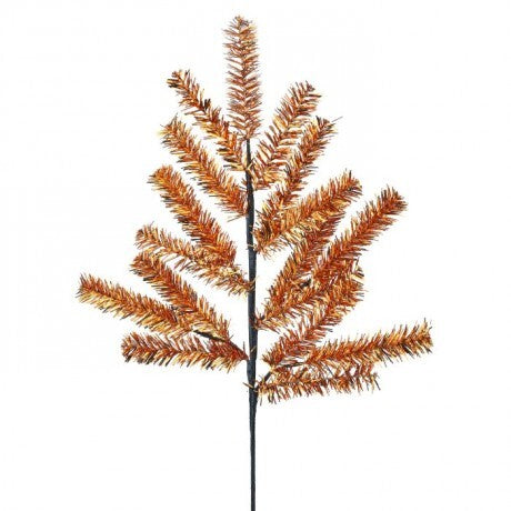 24" Orange Tinsel Spray
