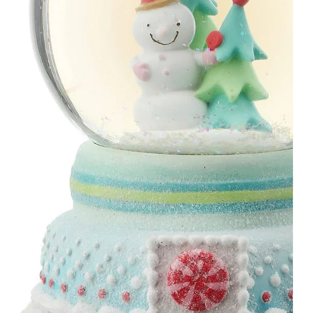 Candy Snowman Water Globe with Music