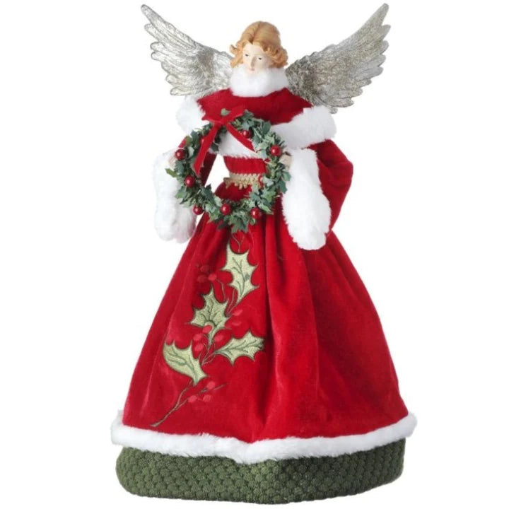 16" Angel with Holy Wreath Figurine