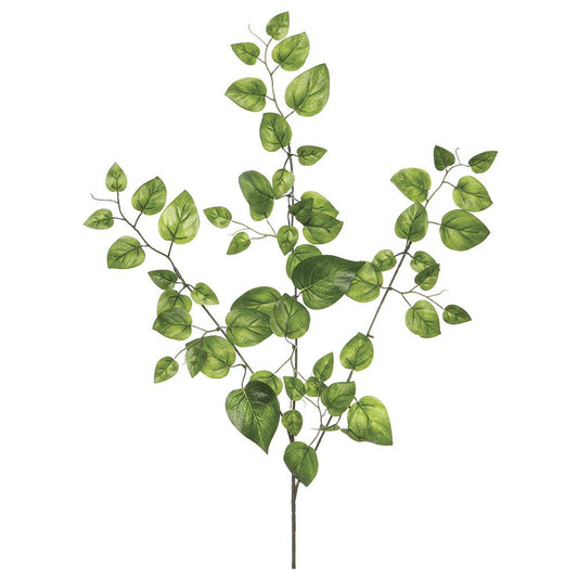 22" Green Mini Philodendron Leaf Spray
