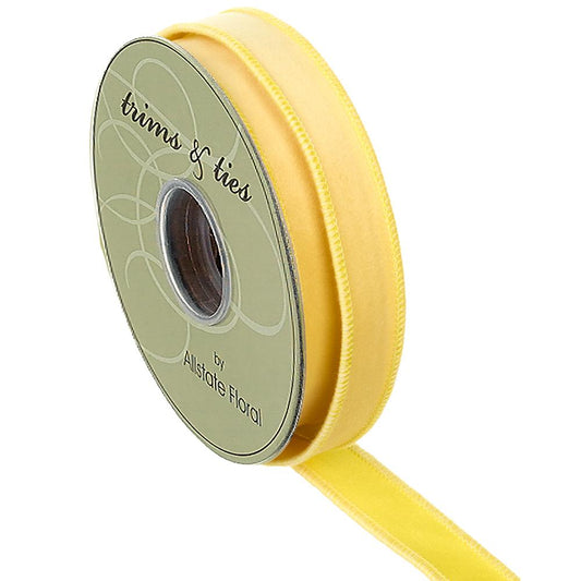 1"Wx10yd Velvet Ribbon, Yellow