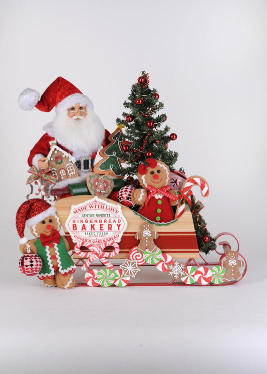 Lighted Gingerbread Bakery Sleigh, Karen Didion