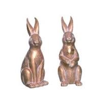 Large Bronze Bunny Figurine Assorted