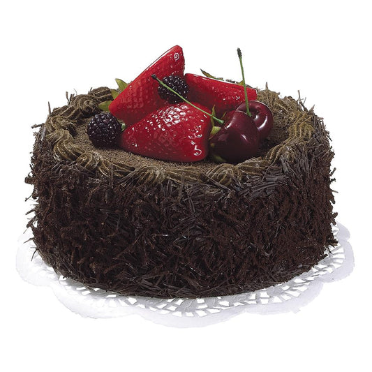 6x2" Faux Chocolate Cake with Berries