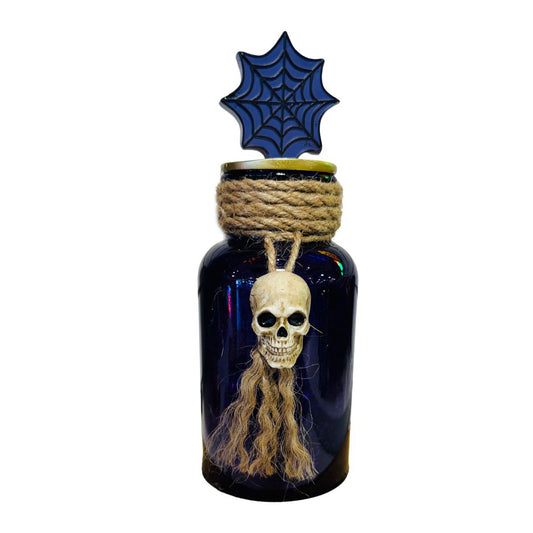 Prelit Purple Potion Glass Bottle Halloween Decor