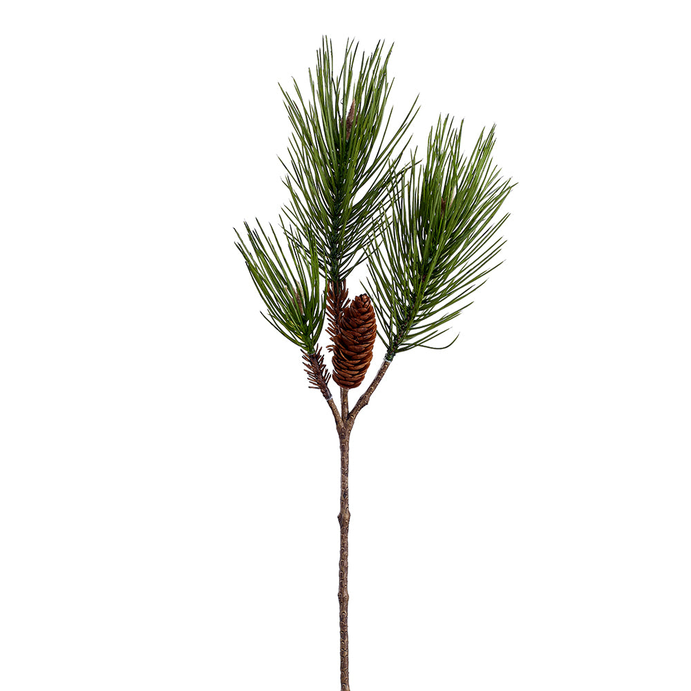23.5" Long Needle Pine Spray With Pine Cone