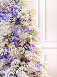 Atka Color-Change Flocked Christmas Tree with 3mm LED