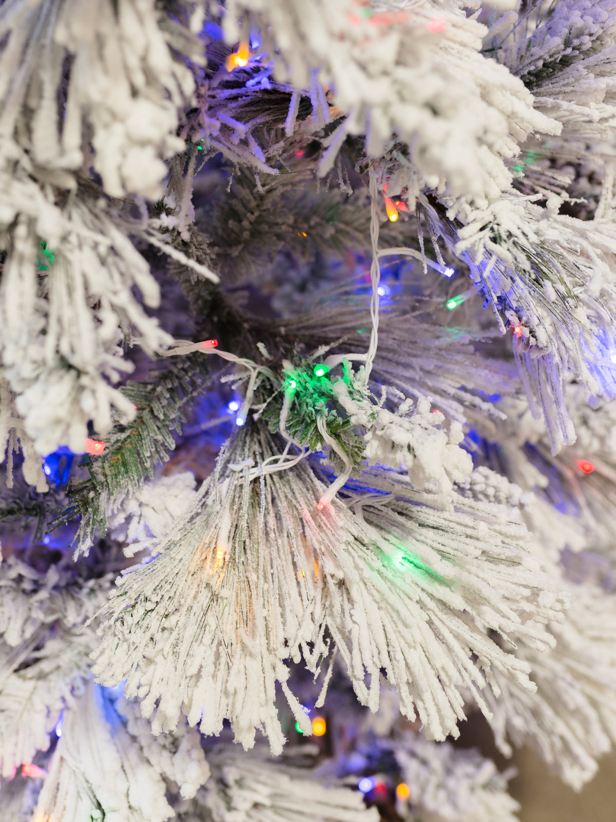 Atka Color-Change Flocked Christmas Tree with 3mm LED