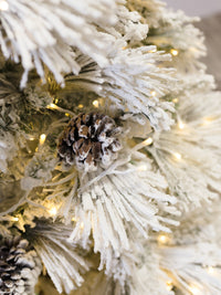 Atka Color-Change Flocked Christmas Tree with 3mm LED