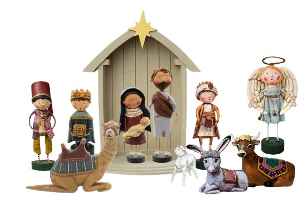 Manger Nativity Figurine – Modern Display