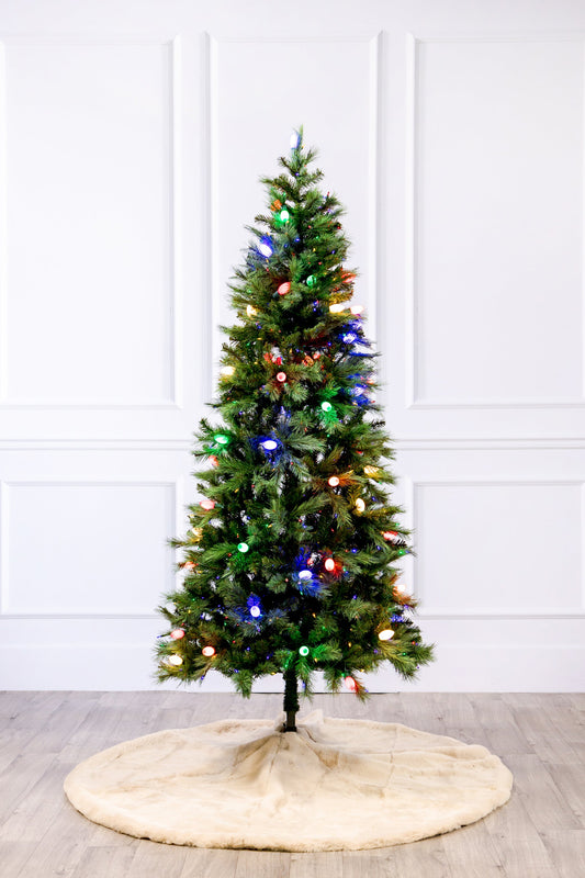 Retro Fir Christmas Tree with T5 & C9 LED Multi Color