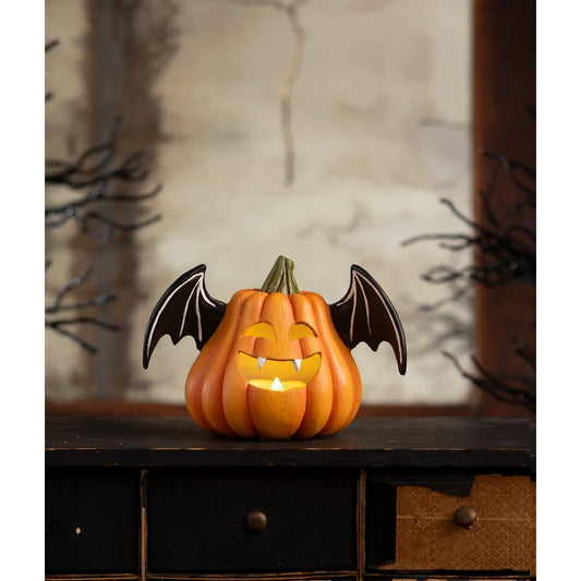 Pumpkin Bat Luminary - Bethany Lowe