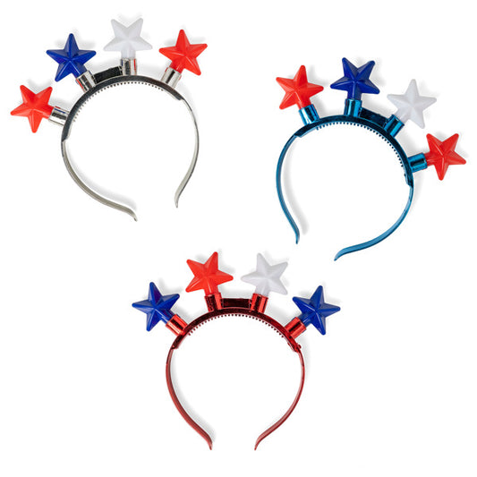 Patriot Pride JUMBO Flashing Star Headband, Assorted
