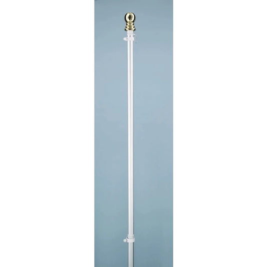Flagpole Spinning 6' White Aluminum