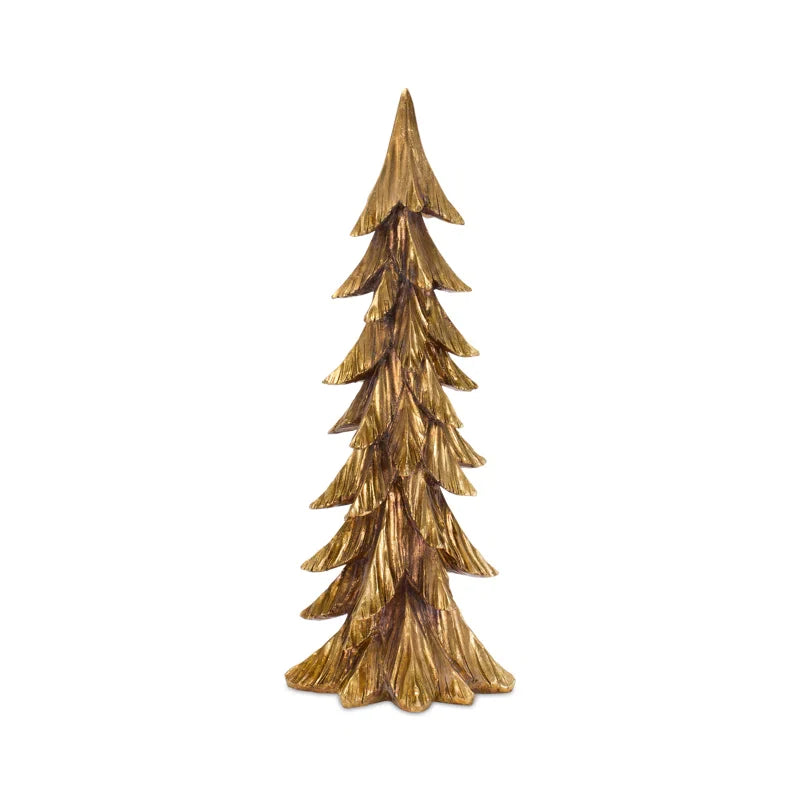 18" Tree Gold Tall Gold Med