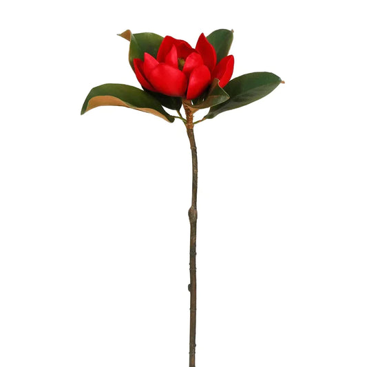 25" Red Magnolia Spray