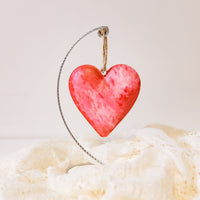 Heart Ornament Metal Valentine Sign Assorted