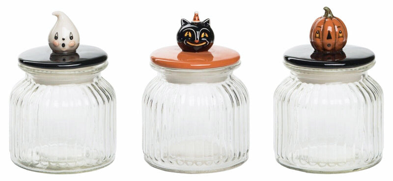 Halloween Glass Candy Jar