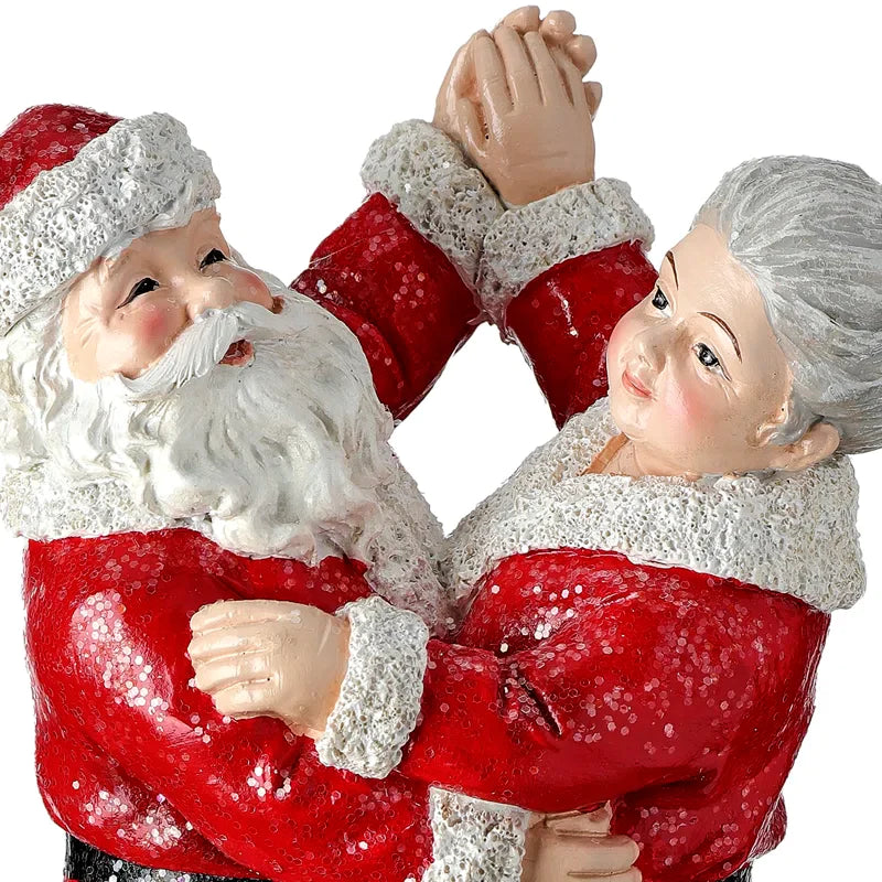 Santa & Mrs Claus Dancing Statue