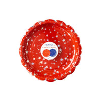 Sparklers Red/Blue Scallop Plate Set