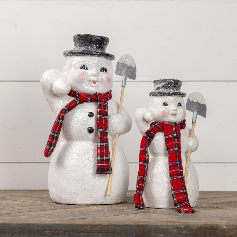 9" Snowman Tabletop with Shovel