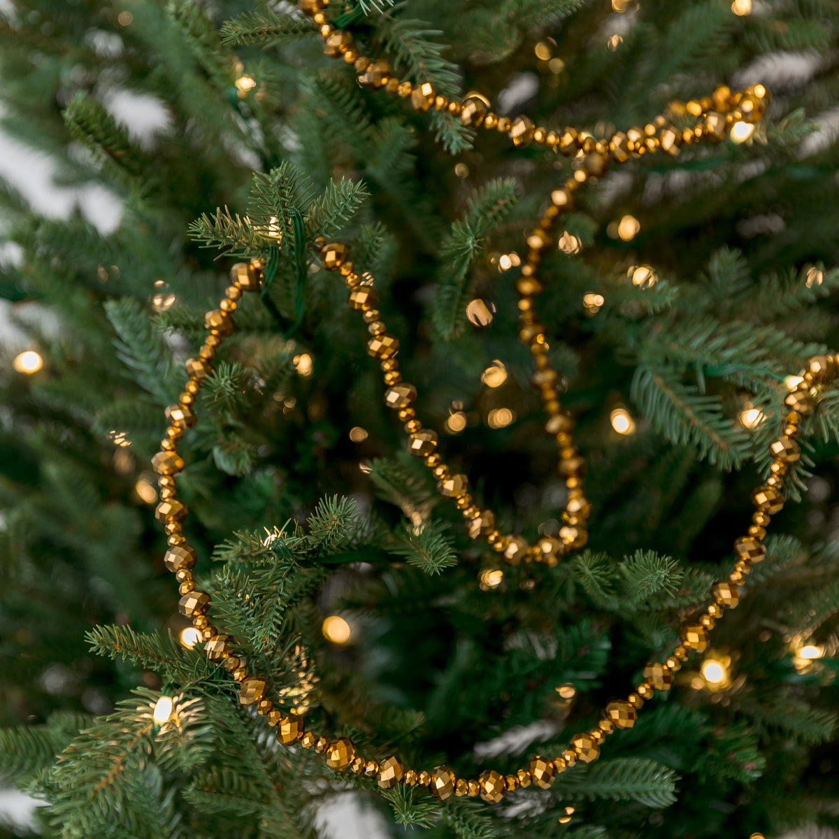 72" Faceted Gold Beaded Garland