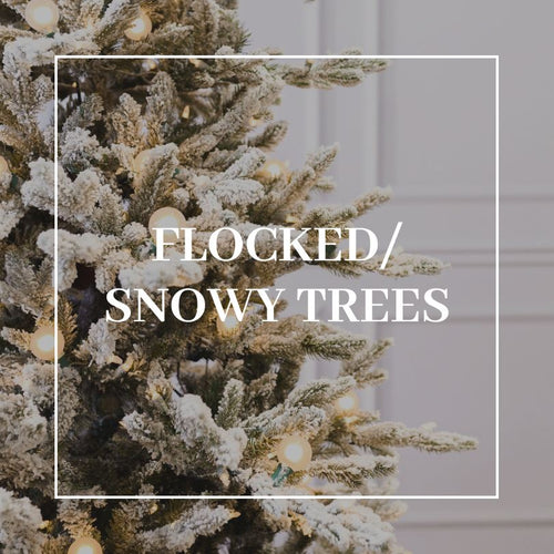 Flocked & Snowy Trees